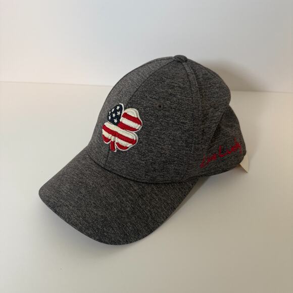 Black Clover Hat Cap Gray L/XL Baseball Hat Golf Cap USA Flag Clover America - Picture 3 of 8